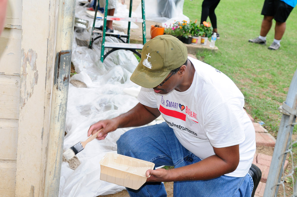 young man painting